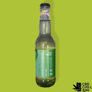 Комбуча конопляна ORIGINAL у скляній пляшці з зеленою етикеткою — ферментований напій із пробіотиками без наркотичного ефекту