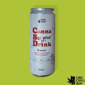CBD DRINK “GRANAT” — газований напій з канабідіолом у банці, 50 мг CBD, бренд CBD Chill — Боб Марлі бар
