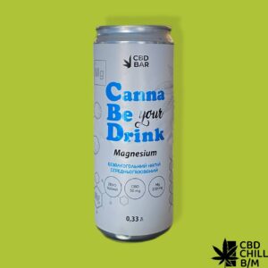 CBD DRINK “MAGNESIUM” — напій з 50 мг CBD і 200 мг магнію у сріблястій банці, бренд CBD Chill — Боб Марлі бар