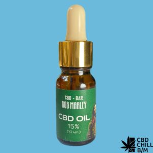 CBD олія 15% (10 мл) — натуральна формула з терпенами для зниження тривожності та покращення сну, бренд CBD Chill — Боб Марлі бар